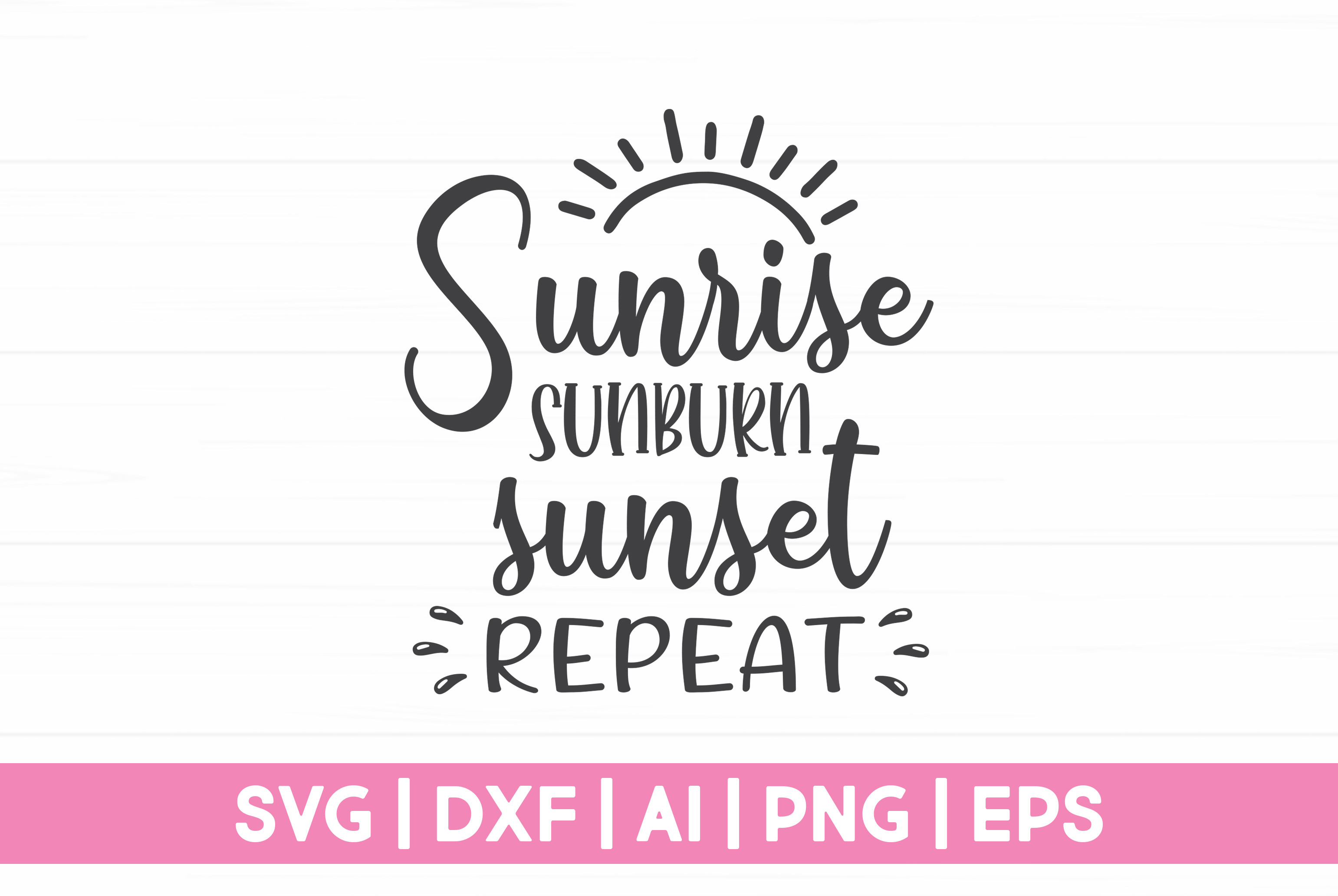 Sunrise Sunburn Sunset Repeat Svg File Graphic By Craftartsvg