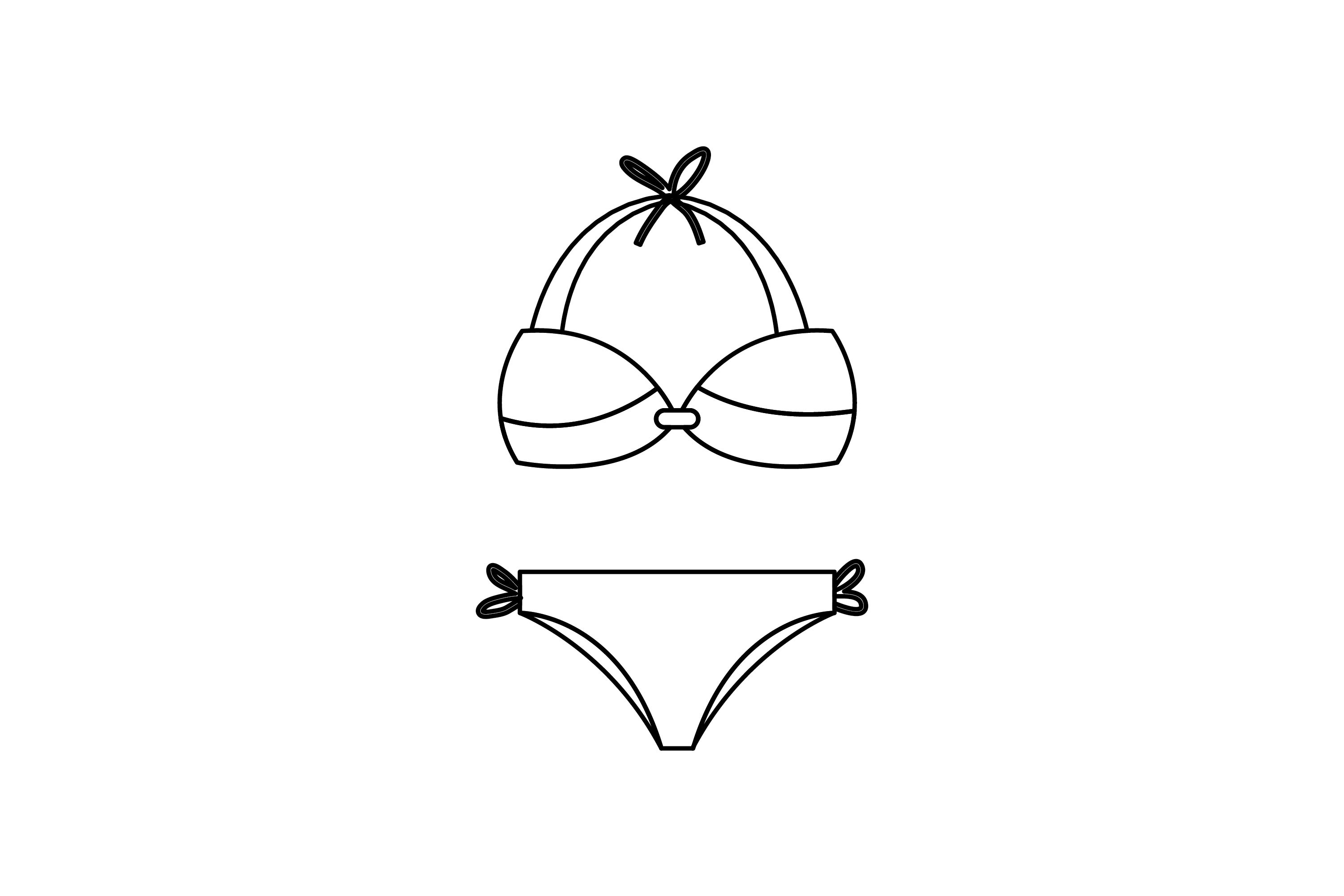 Summer Beach Bikini Line Icon-1 Graphic by goodcicadaid · Creative Fabrica