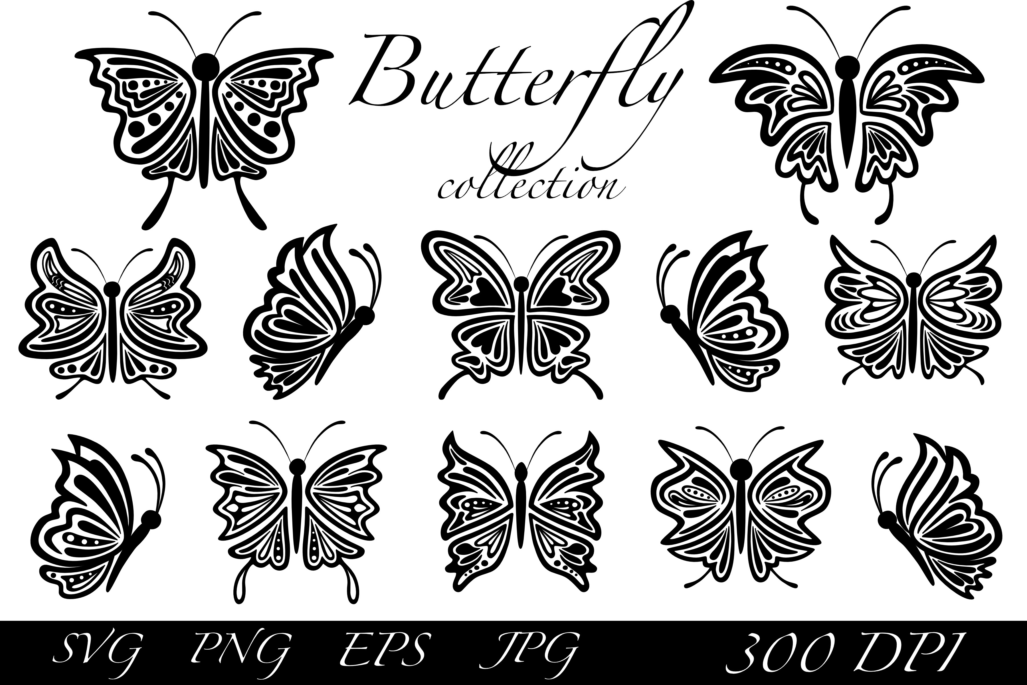 Butterfly Collection (12 Elements) Graphic by auauaek4 · Creative Fabrica