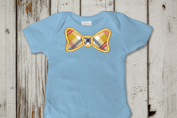 Bow Tie Applique - Chic and simple. this adorable embroidery design will add a lovely accent to a baby s onesie or other baby clothes! This machine embroidery design comes with multiple embroidery file formats and can be used with multiple embroidery machines.