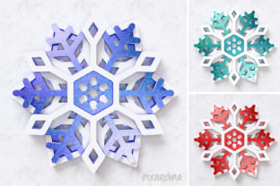 Snowflake 03 3D Layered SVG Cut File Graphic by pixaroma · Creative Fabrica