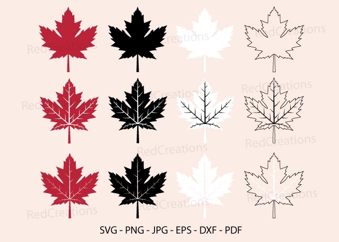 Canadian Maple Leaf - Outline Sticker for Sale by IonDprize
