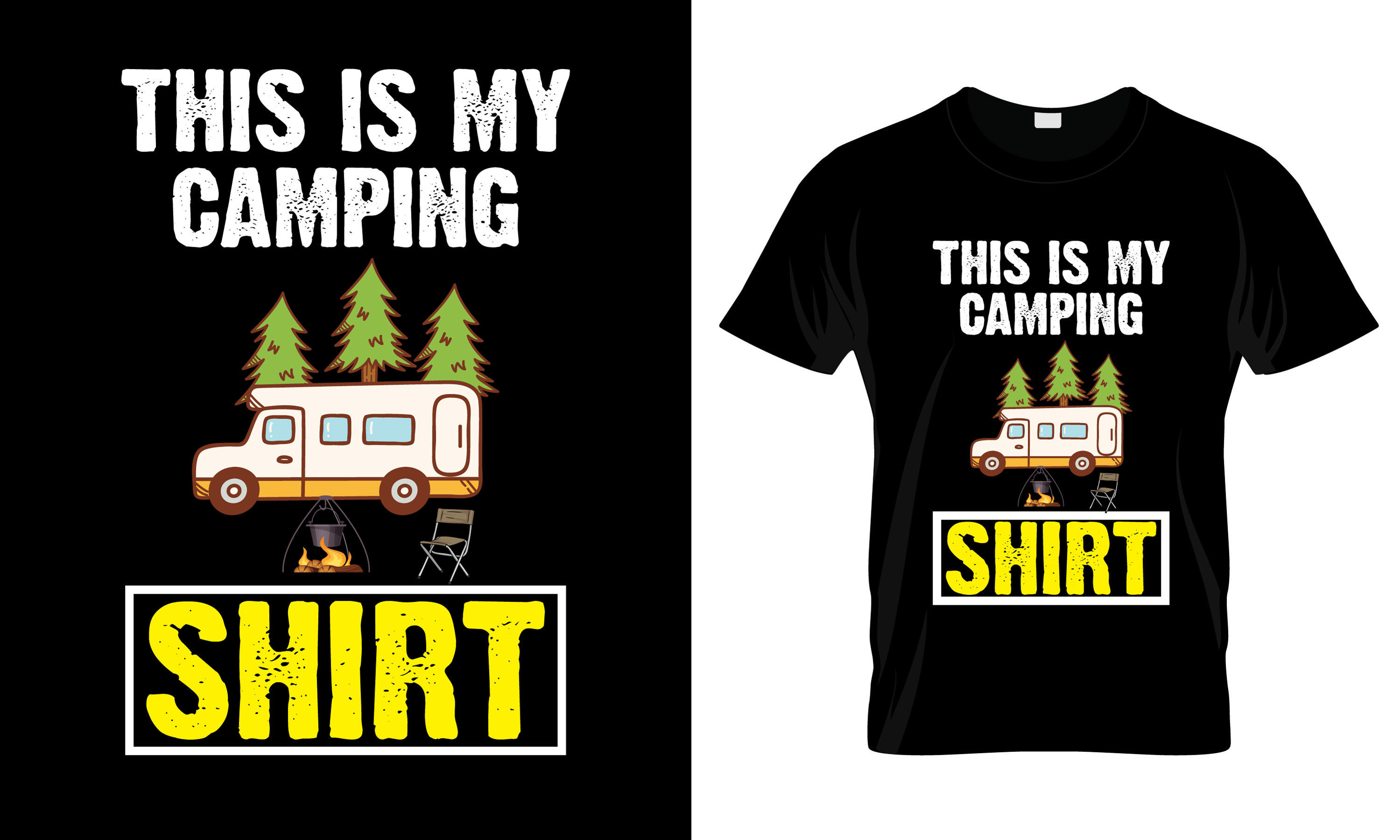 This is My Camping Shirt T-Shirt Graphic by The Unique T-Shirt · Creative  Fabrica