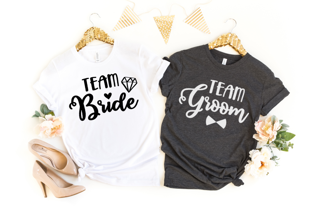 Team Bride and Team Groom Svg Bundle Graphic by point · Creative