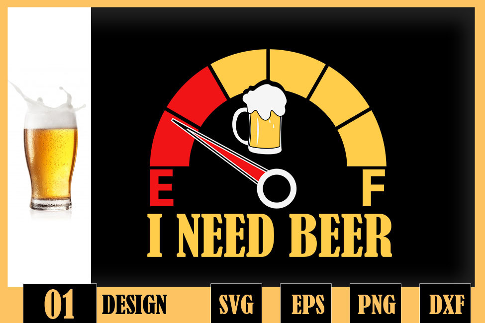 Snel De onze intern I Need a Beer Meter Drinking Beer Graphic by Skinite · Creative Fabrica