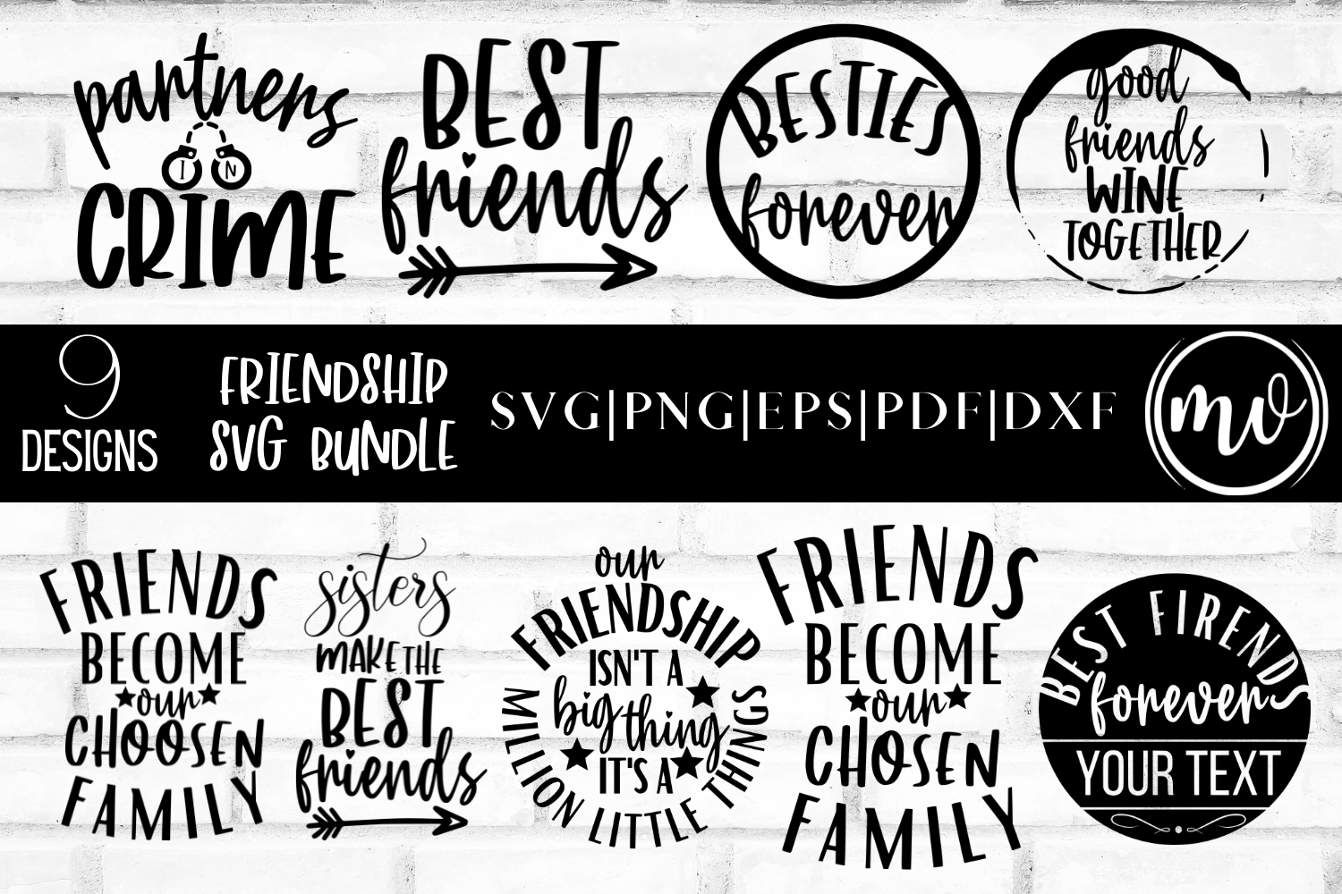 Friendship Quotes SVG Bundle Graphic by Design's Dark · Creative Fabrica