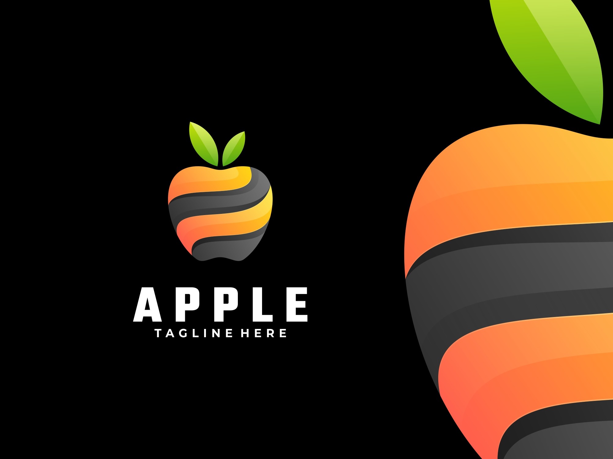 Apple Gradient Logo Graphic by artnivora.std · Creative Fabrica