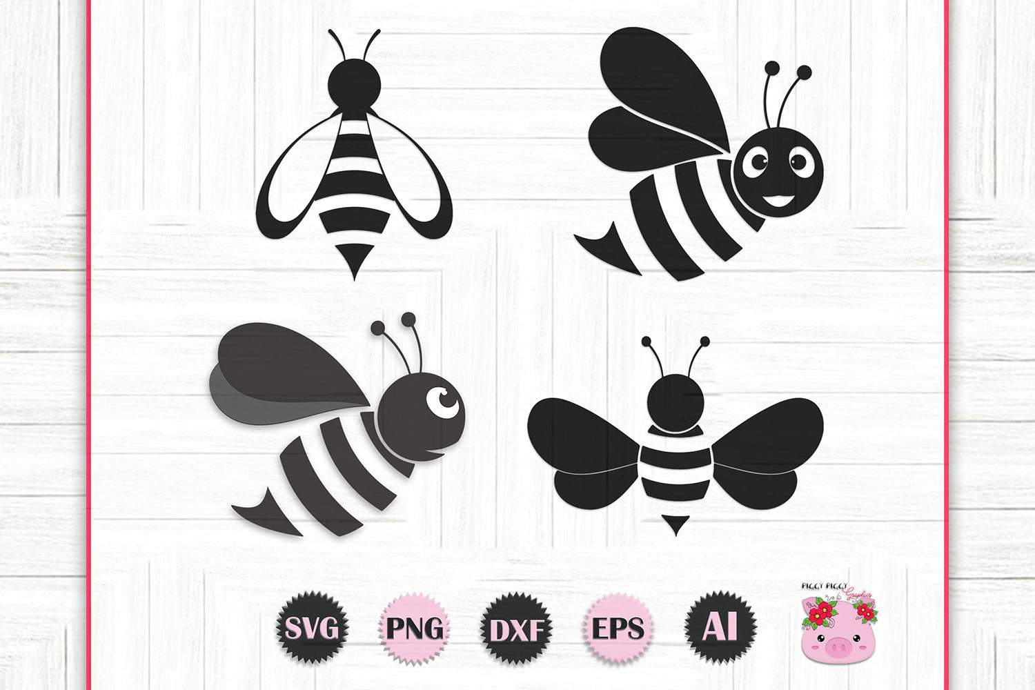 Sewing Bee Clipart Black