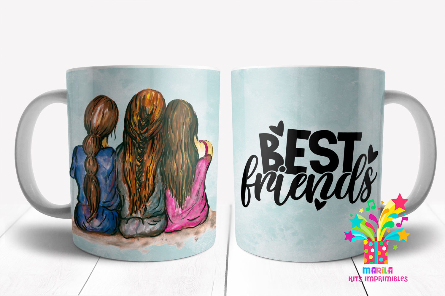 Best Friends Mug Sublimation Design #1 Graphic by Marila Designs · Creative  Fabrica