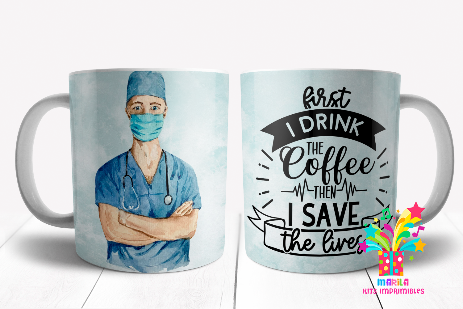 Male Nurse Mug Sublimation Designs #8 Graphic by Marila Designs ...
