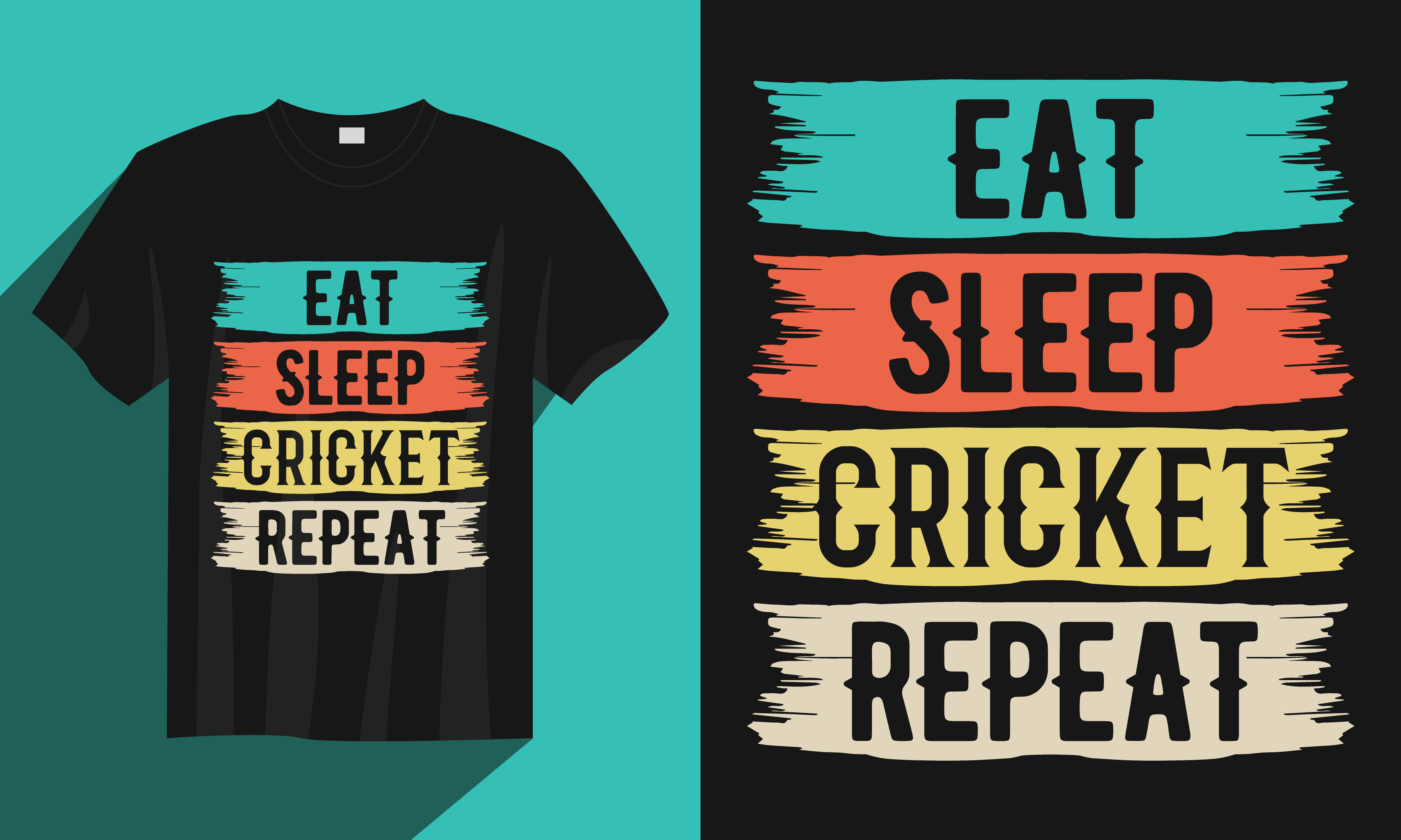Cricket T Shirt, Eat Sleep Cricket Repea Graphic by Habib Munshi ...