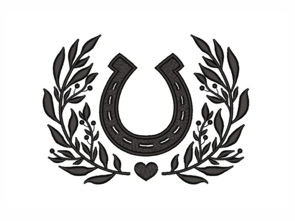 Horseshoe - Add a nice. lucky accent to your next creations with this amazing embroidery of a horseshoe! It will nicely decorate pillows. t-shirts. towels. bags. and so much more! This machine embroidery design comes with multiple embroidery file formats and can be u