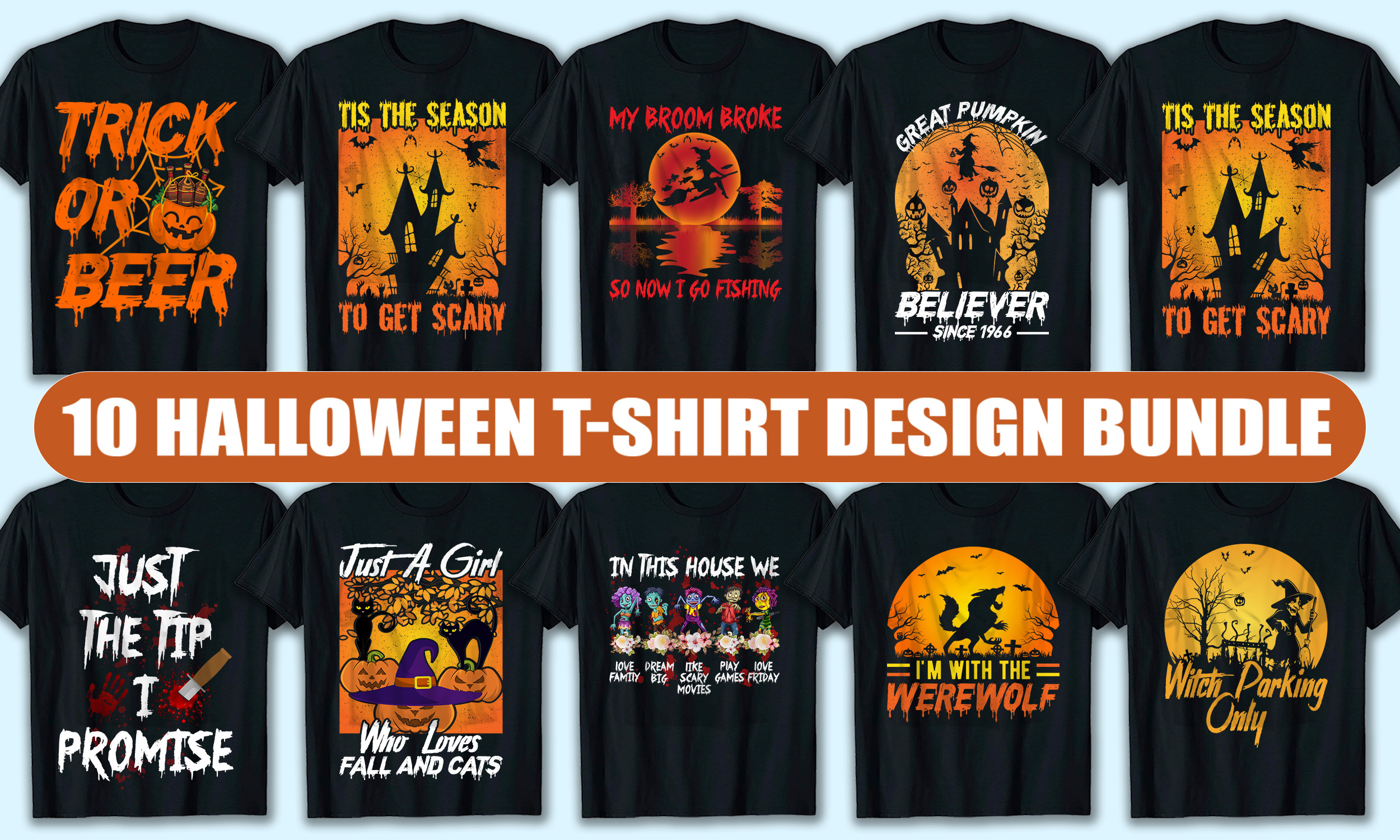 Halloween T Shirt Design Bundle Graphic by merchbundle · Creative Fabrica