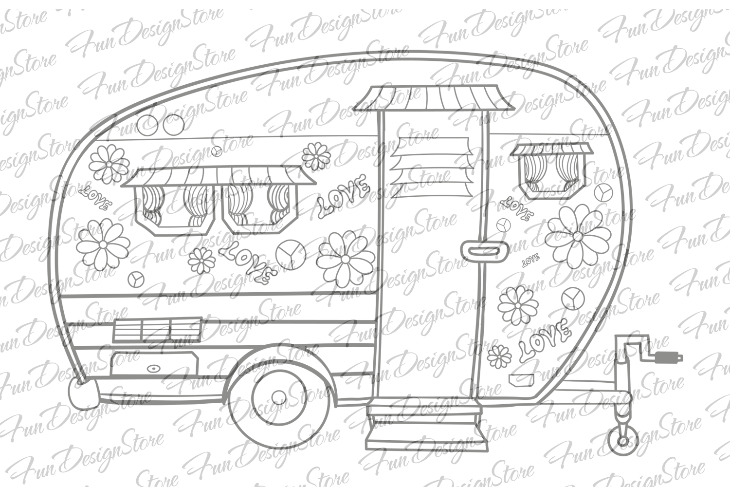 Motorhome,caravan,digital,clipart,PNG Graphic by FUNDESIGNSTORE ...