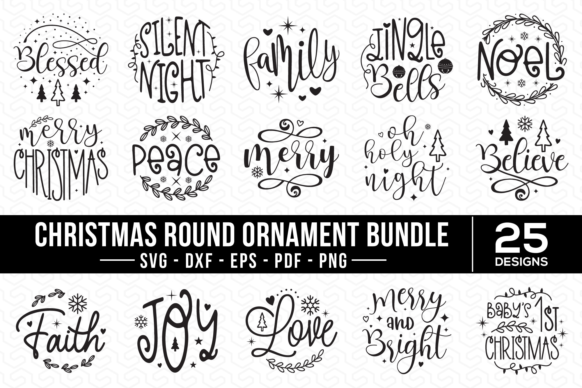 Christmas Round Ornament SVG Bundle Graphics 15362174 1 