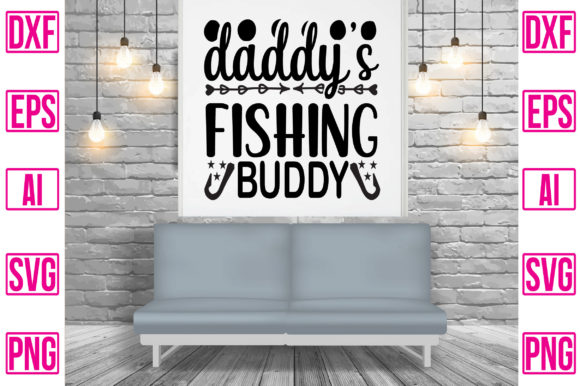 Daddy's Fishing Buddy Graphic by svg store · Creative Fabrica