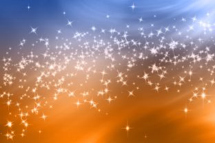 Orange Blue Sparkle Glitter Background Graphic by Rizu Designs