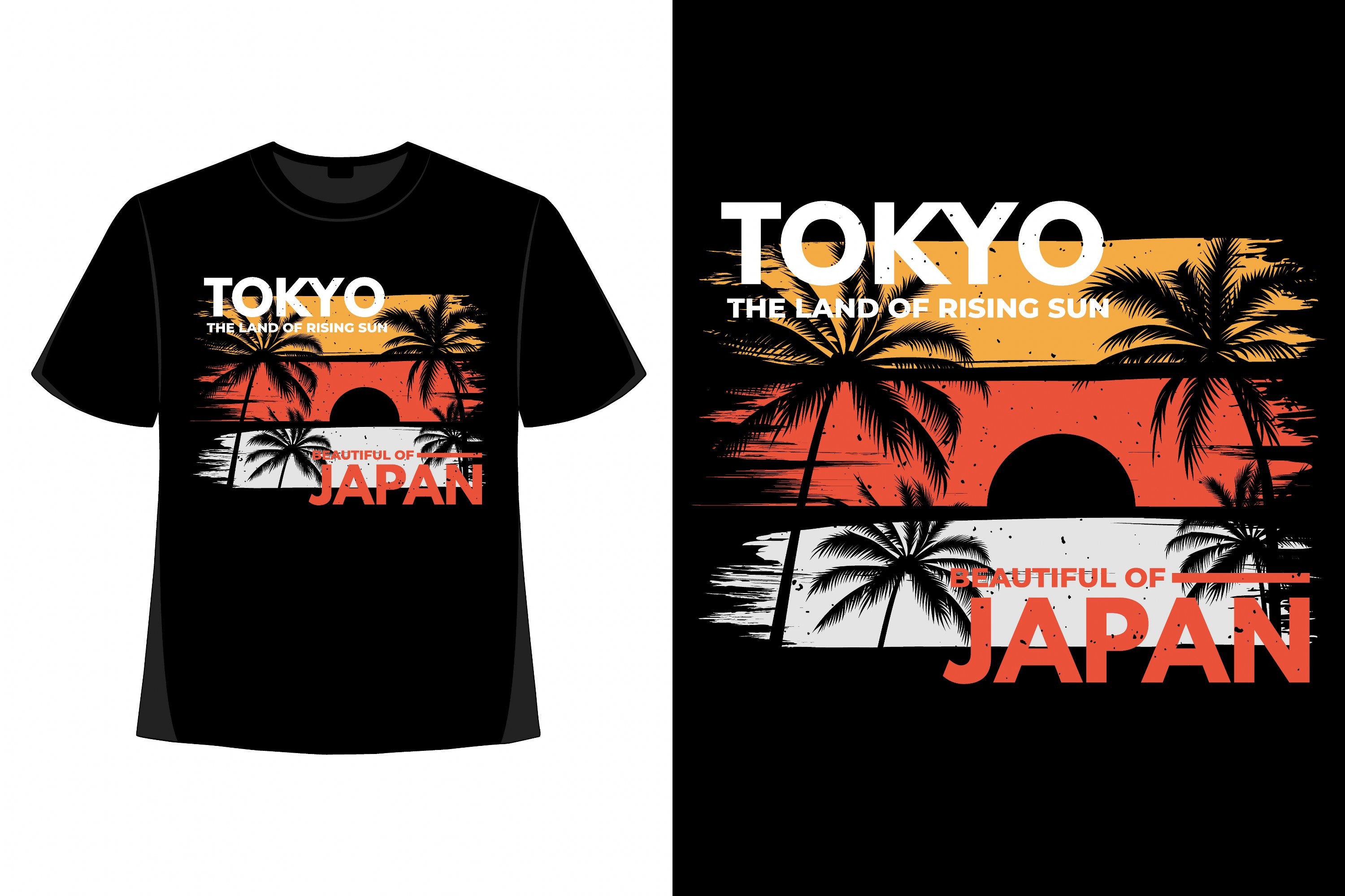 T-shirt Design Tokyo Japan Brush Beach Graphic by 5amil.studio55 ...