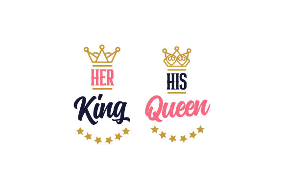 Her King His Queen SVG Cut file by Creative Fabrica Crafts