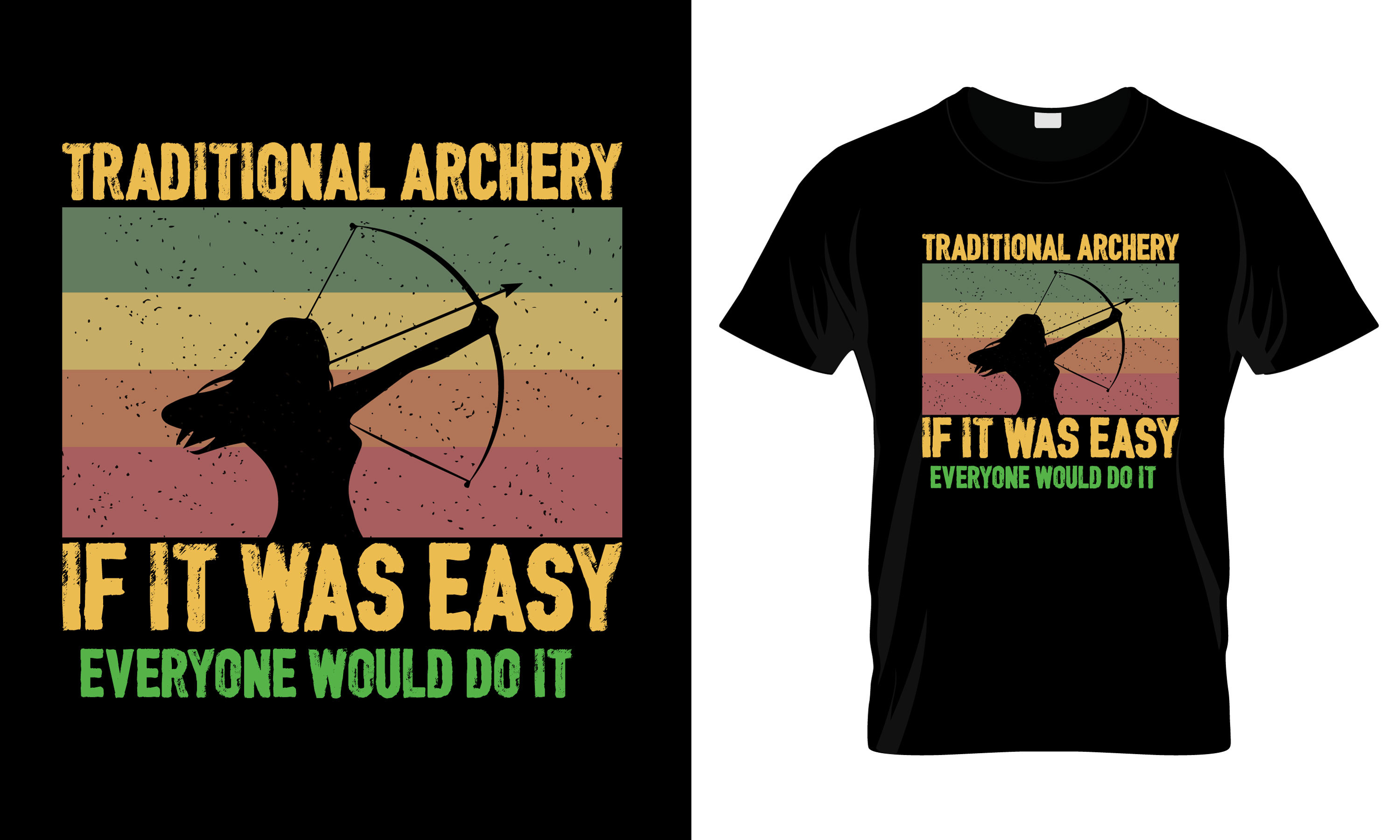 Traditional Archery if It Was T-Shirt Graphic by The Unique T-Shirt ...