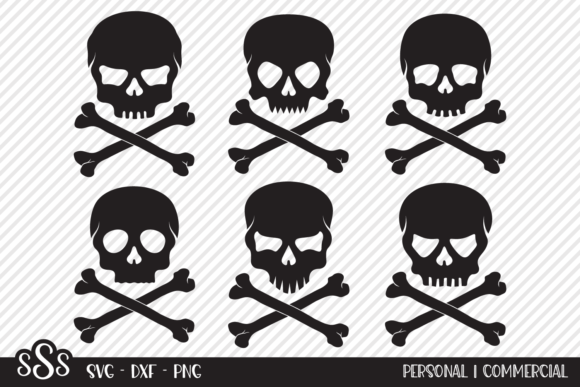 Skull & Crossbones Bundle Gráfico por texassoutherncuts · Creative Fabrica