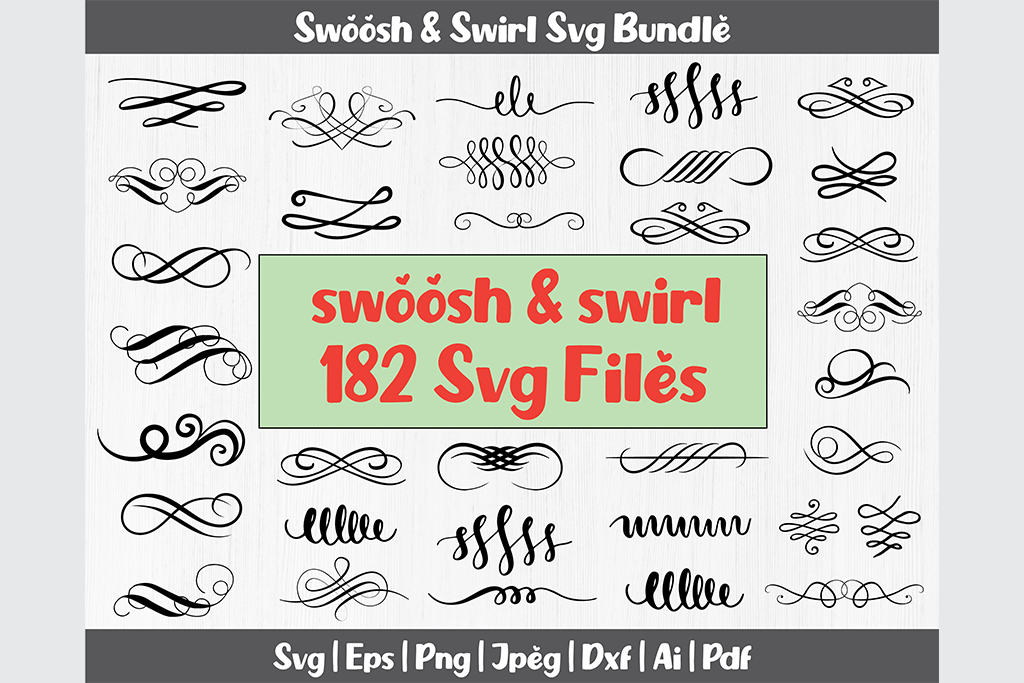 Flourish Bundle, Swirls and Swooshes Graphic by artinrhythm · Creative  Fabrica