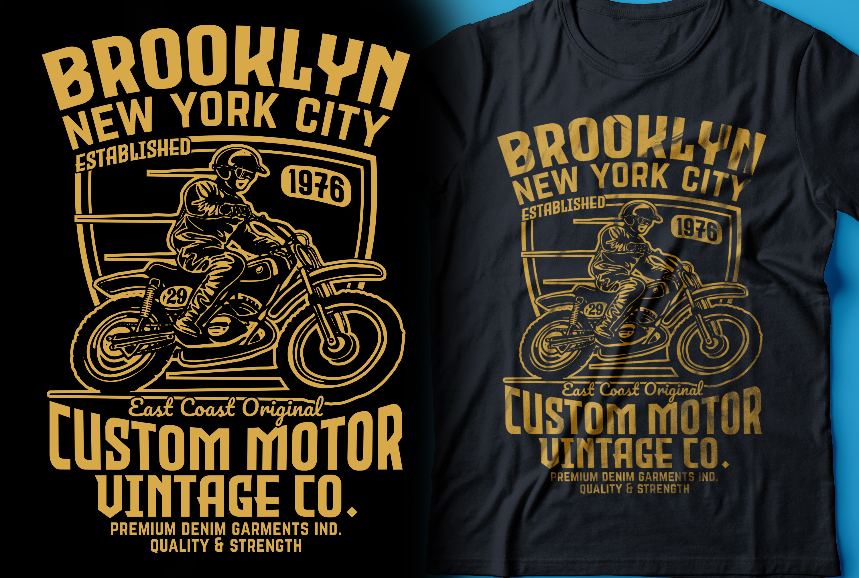 Brooklyn Motor Vintage T Graphic by teexe · Creative