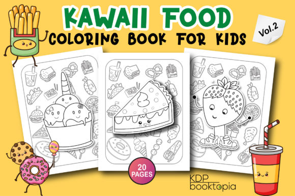 Coloring Set 2 - Cute Kawaii Coloring Pages For Kids And Adults