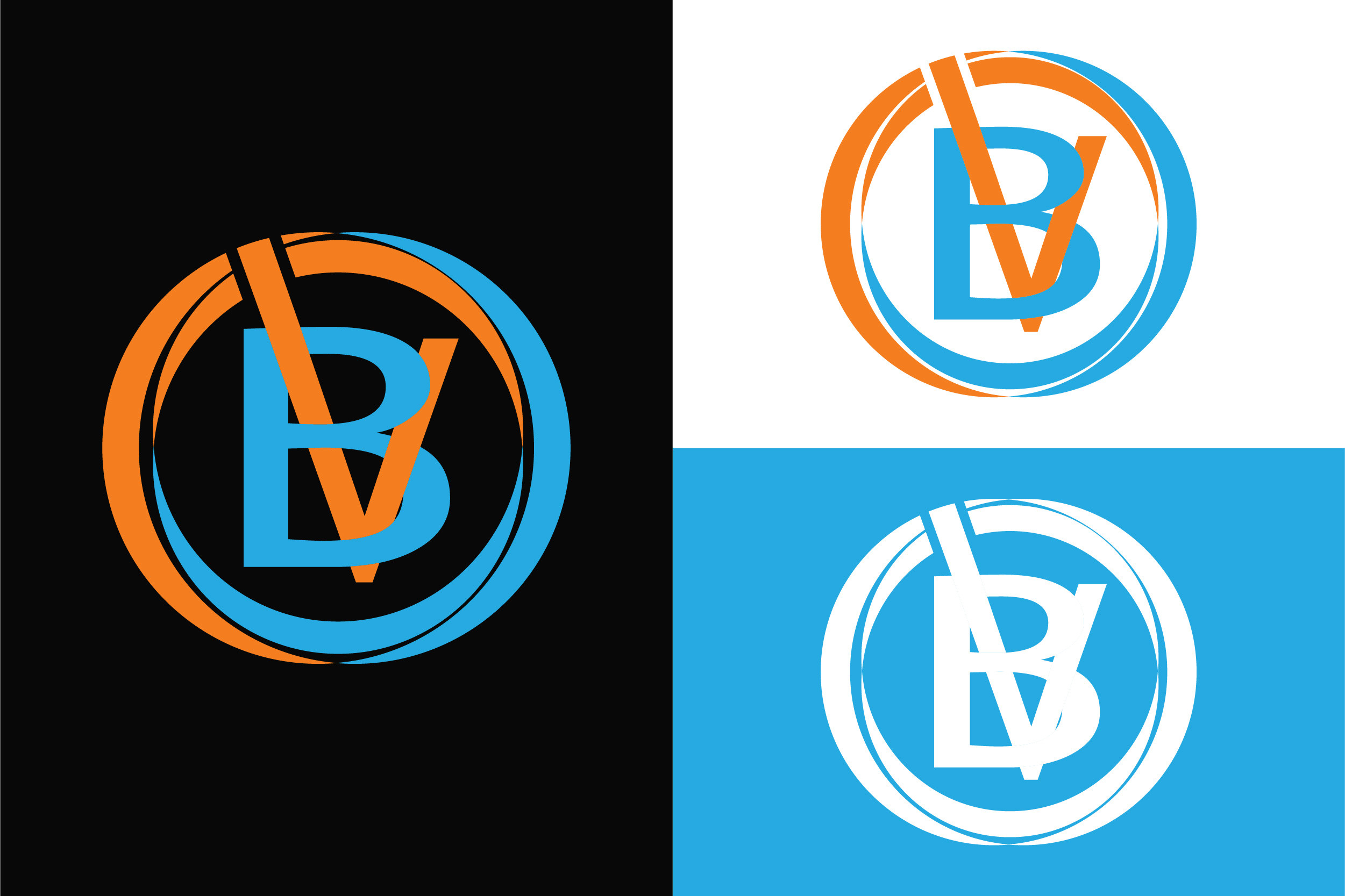 Initial Letter LV Logo or Icon Design Graphic by atiktaz7