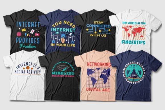 Snikken Reorganiseren levering aan huis Internet Quotes T-shirt Designs Bundle Graphic by Universtock · Creative  Fabrica