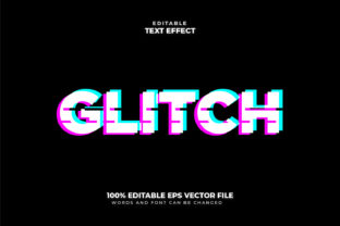 Glitch Text Effect, Editable Text Style Graphic by Mily Studio
