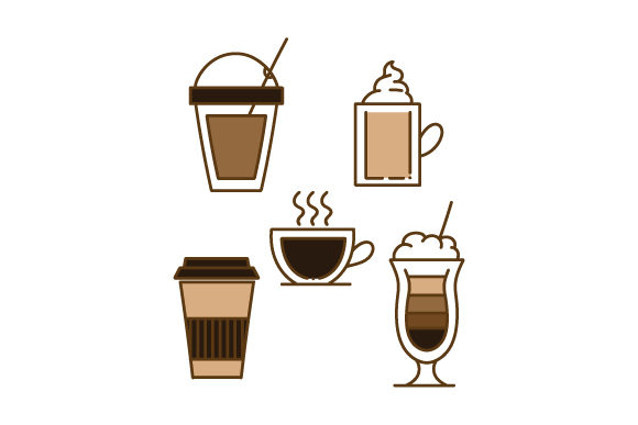 Coffee Cups SVG Cut file by Creative Fabrica Crafts · Creative Fabrica