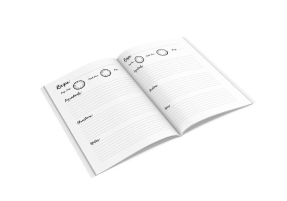 Blank Cookbook Graphic by Gabriel A. Hadheem · Creative Fabrica