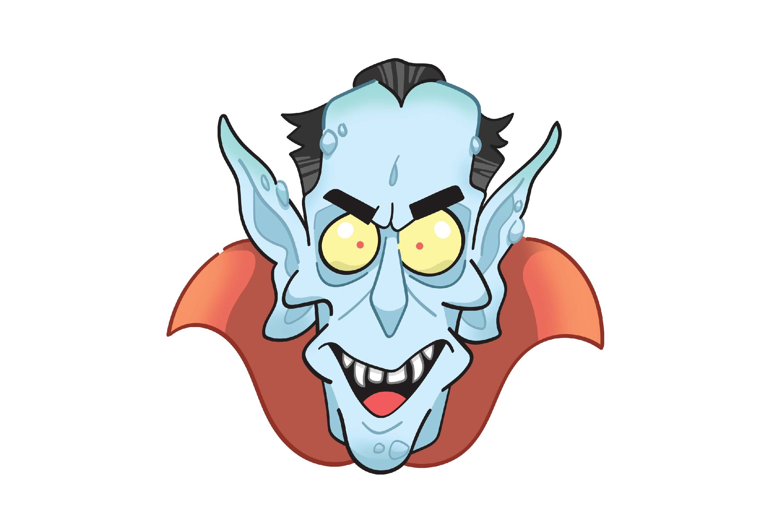 Scary Vampire Face Graphic · Creative Fabrica