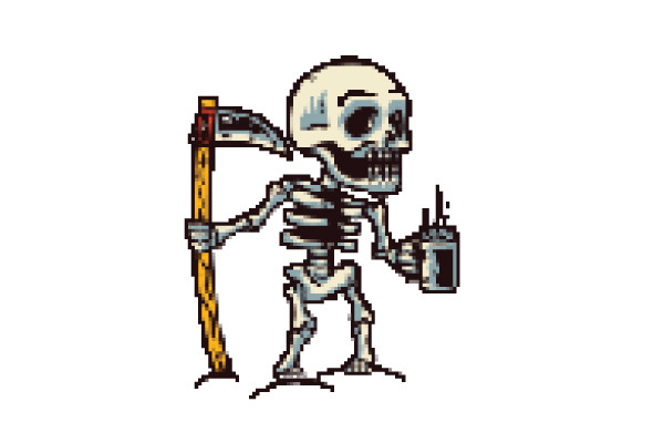 Skull Pixel Art, Halloween Pixel Art