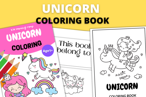 Sketching Paper Book: Kids Sketch Book - Girls & Boys Drawing and Sketching  Paper - Seamless Unicorns (Paperback)