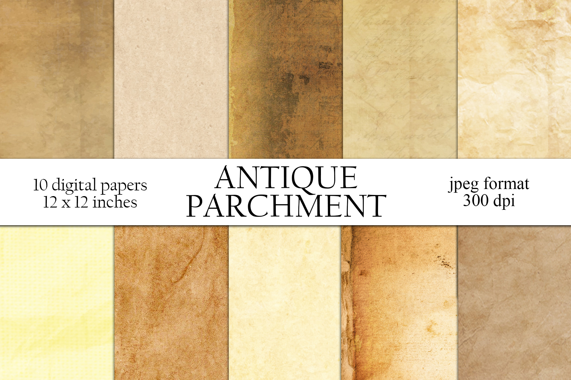 Vintage Paper Graphic Aged Parchment Paper · Creative Fabrica