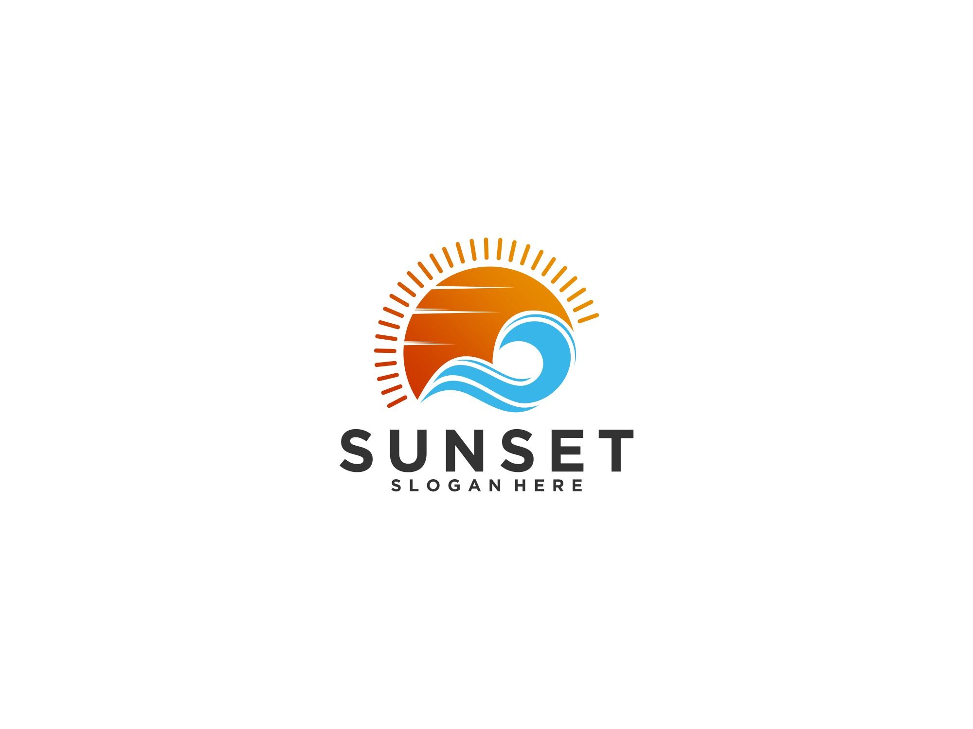 Sunset Illustration Logo Graphic by a r t t o 23 · Creative Fabrica