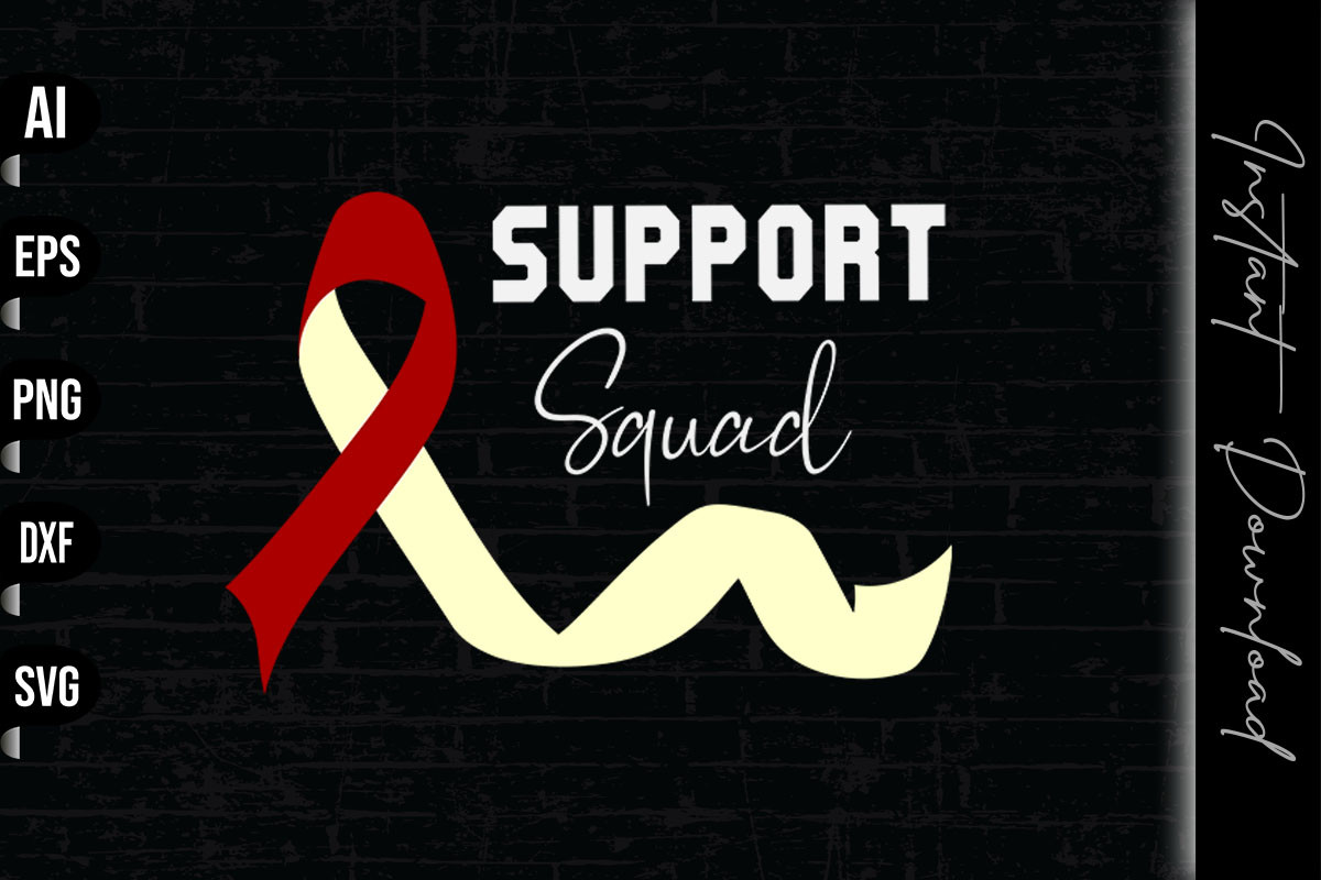 Support Squad Throat Oral Cancer Graphic by vecstockdesign · Creative ...