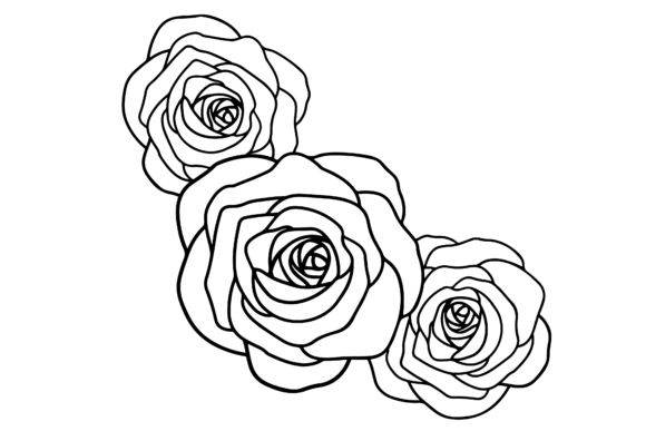 Roses SVG, Flowers Monogram Frames, Rose Graphic by yulnniya · Creative  Fabrica