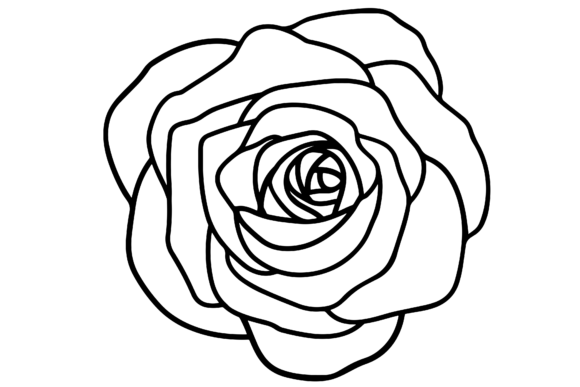 Rose Flower Silhouette Svg Graphic by Dev Teching · Creative Fabrica