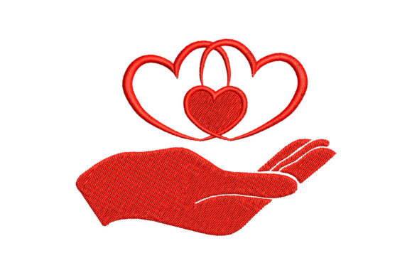 Heart in Hand - This romantic heart embroidery design is perfect for impressing your partner on Valentine s day! It is fun and easy to stitch on any fabric you choose! This machine embroidery design comes with multiple embroidery file formats and can be used with multiple embroidery machines.