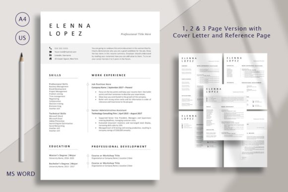 Resume Paper Mockup US Letter, Graphics