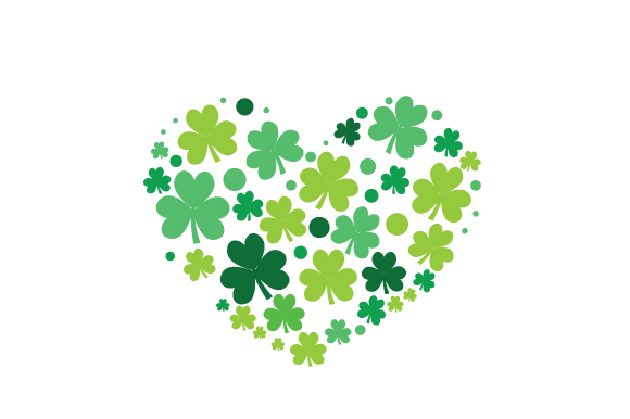 Heart Made of Shamrocks SVG Cut file by Creative Fabrica Crafts ...
