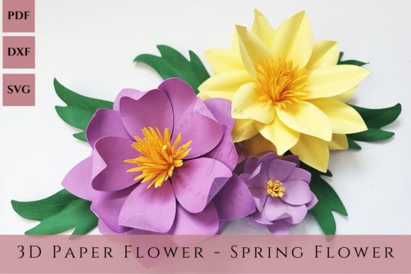 3d White Flower Paper Graphic by retrowalldecor · Creative Fabrica