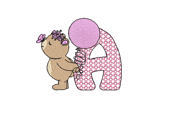 ITH Teddy Angel Cot Mobile Machine Embroidery Design With 