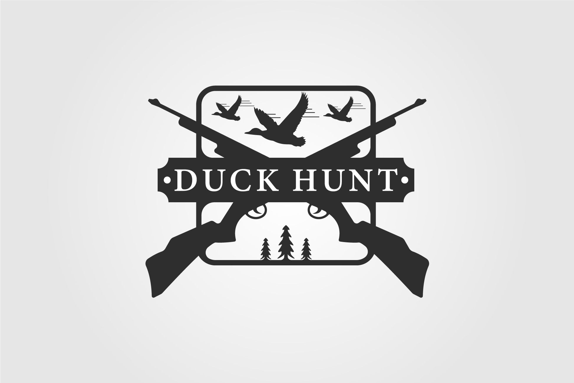 Duck Hunt with Rifle Logo Vintage Vector Graphic by uzumakyfaradita ...