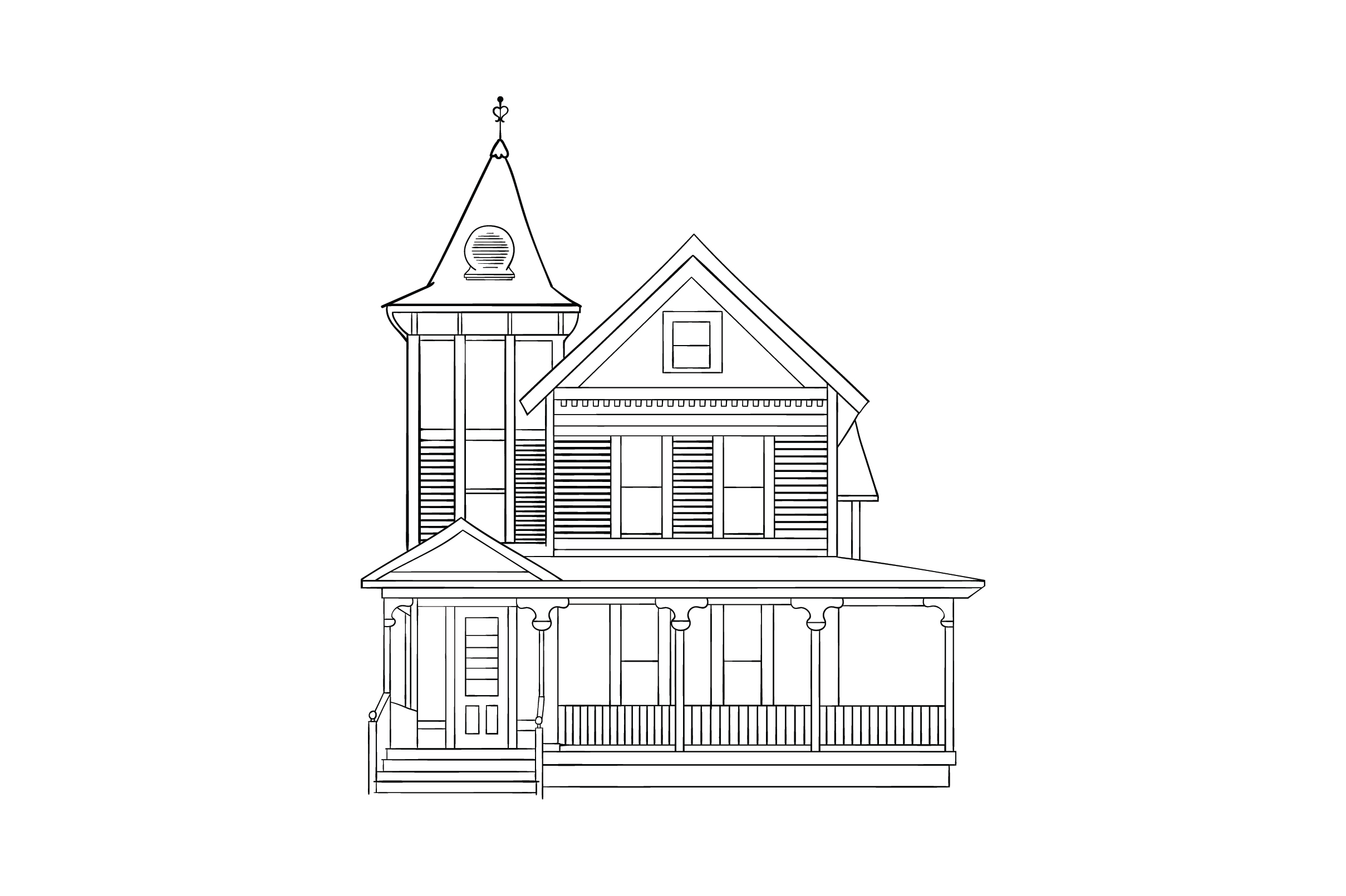 line drawing house
