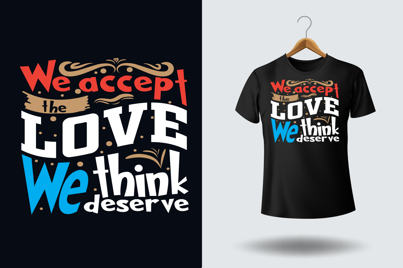 Typography T-shirt Design Set Graphic by vividprographic