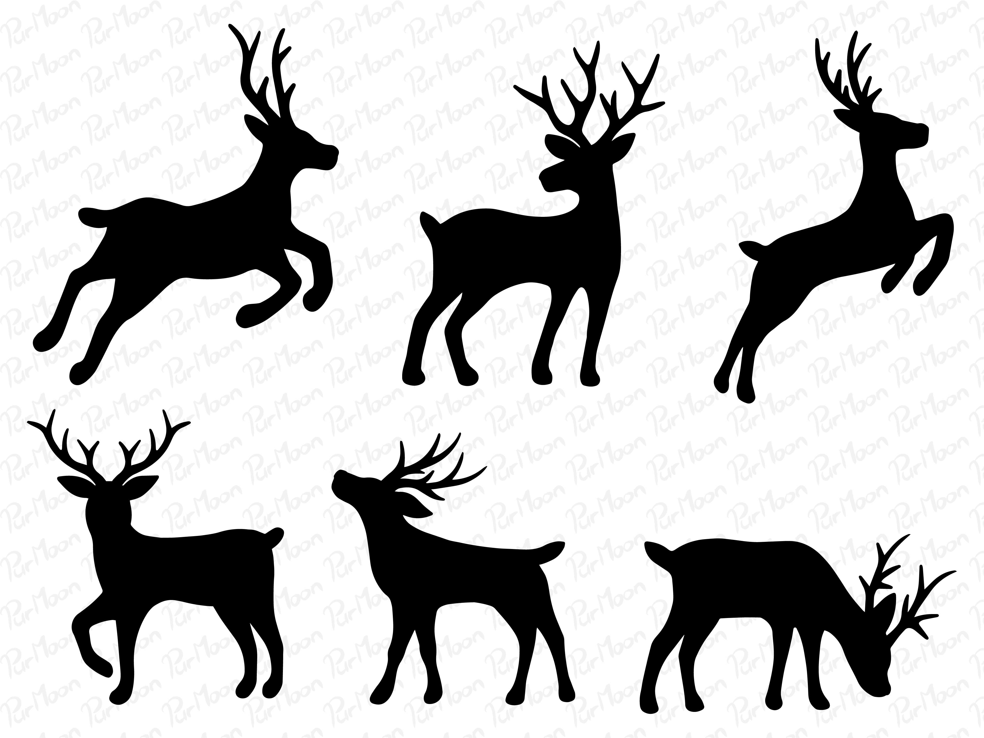 Christmas Deer Silhouette